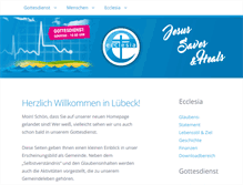 Tablet Screenshot of ecclesia-luebeck.de